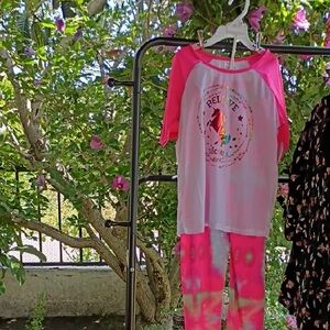 Pink and White Kids Pajamas